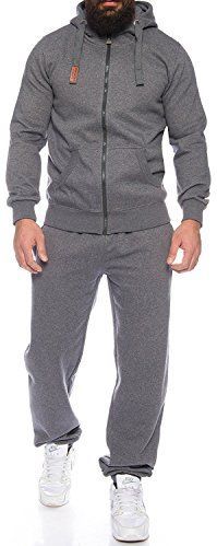 Finchman Finchsuit 1 heren joggingpak, trainingspak, sportpak, FMJS135, donkergrijs, L
