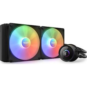 NZXT Kraken 280 RGB - RL-KR280-B1-280mm AIO CPU vloeibare koeler - Aanpasbaar 1,54"" vierkant LCD-scherm voor afbeeldingen, prestatiemetingen - Krachtige pomp - 2 x F140 RGB Core Fans - Zwart
