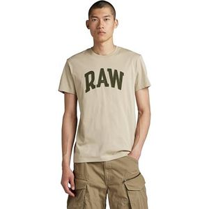 G-STAR RAW Heren RAW University T-shirt, beige (Spray Green 336-D606), M, Beige (Spray Green 336-d606), M