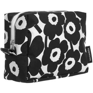 Marimekko - Vilja Mini Unikko Cosmetische Tas, Zwart, Cosmetic Pouch, Kaika Mini Unikko