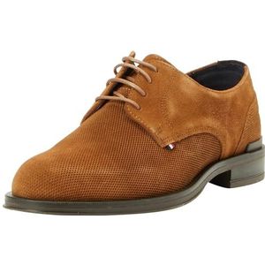 Tommy Hilfiger Heren Derby Schoenen Suede, Bruine Coconut Grove, 42 EU