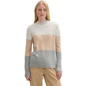 TOM TAILOR Denim Damestrui, 36779 - Grijs Beige Colorblock, XXL