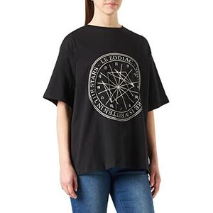 NA-KD Dames Zodiac T-shirt, Zwart, S