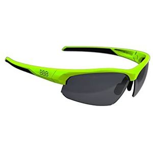 BBB Cycling Uniseks sportbril Impress | zonnebril voor dames en heren | fietsbril met verwisselbare lenzen | polycarbonaat | MTB Road Urban Cycling | mat neon geel | BSG-58, one size