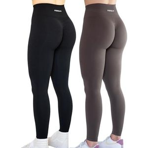 Aurola naadloze scrunch fitness-legging met hoge taille voor dames, figuurcorrigerende fitness-legging met hoge taille en scrunch-effect, perfect voor yoga, gym en sport., M