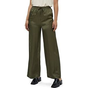 Minus Kamia broek met hoge taille en wijde pijpen | blauwe broek dames | lente broek voor dames UK | maat 14