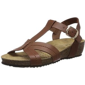 Geox Dames D STHELLAE Sandaal, Camel, 40 EU, camel, 40 EU