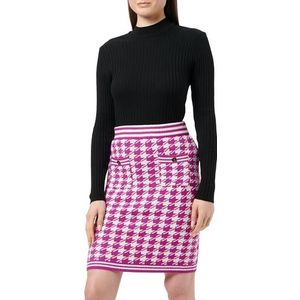 COBIE Gebreide rok voor dames, fuchsia, M-L