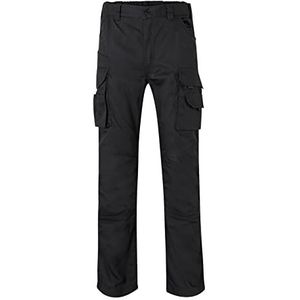 VELILLA Linnen broek met meerdere zakken, uniseks, voor volwassenen - zwart - M