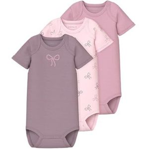 Name It Bow Short Sleeve Body 3 Units 0 Months