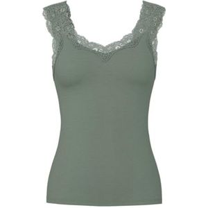 Pieces - Pcbarbera Lace Top - Castor Gray - Dames Top