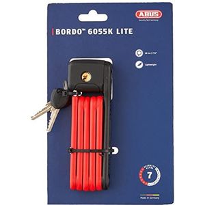 ABUS Bordo Lite Mini 6055/60 vouwslot - Extra licht fietsslot van speciaal staal - ABUS beveiligingsniveau 7 - 60 cm - Rood