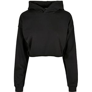 Urban Classics Oversized cropped hoodie voor dames, zwart, S