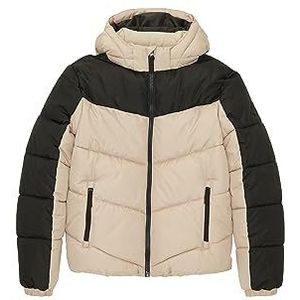 TOM TAILOR Puffer winterjas voor jongens met afneembare capuchon, 12628 - Paving Stone, 128