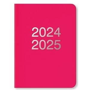 Letts of London Dazzle A6 academische 2024/2025 dag op een pagina met afsprakendagboek - Roze