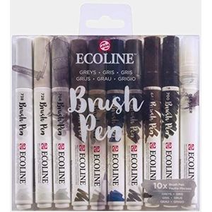 Ecoline Brush Pen set 10 - Grijs
