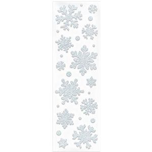 Amscan 243958 - zelfklevende decoratie sneeuwvlokken, grootte 4 cm/6 cm/9 cm, raamstickers, sneeuwvlokken, sneeuw, Kerstmis, winter