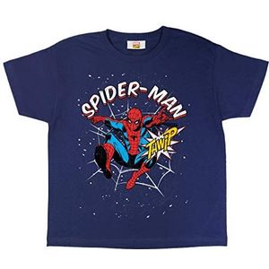 Marvel Comics Spiderman Thwip T-shirt, Meisjes, 110-170, Marine, Officiële Koopwaar