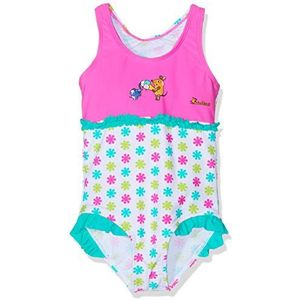 Playshoes Meisjes UV-bescherming muis bloemen badpak, meerkleurig (wit/roze 586), 122/128 cm