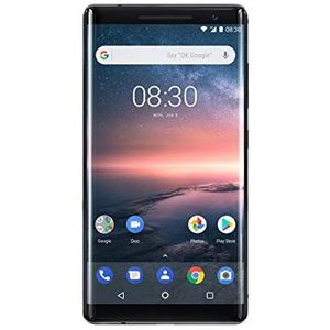 Nokia 8 Sirocco Smartphone (5,5 inch QHD Poled, Android 8 Oreo, 128 GB ROM, 6 GB RAM, 13 MP camera, Single Sim, IP67) zwart