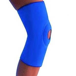 Rekordsan kniebandage, elastisch, Thermotex, verstelbaar, kleur blauw, maat 3