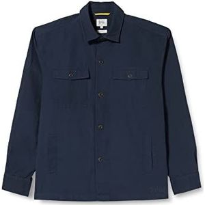 camel active Heren 409139/7S19 Overhemd, nachtblauw, S