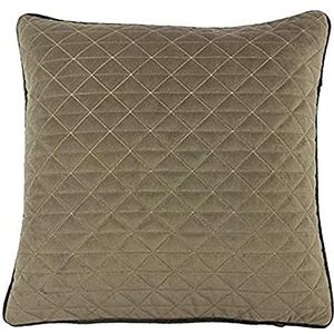 Riva Home QUARTZ 45X45 POLY CUSH CHA, taupe/houtskoolgrijs, 45x45cm
