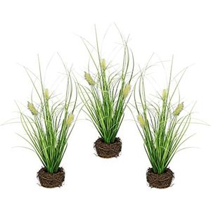 Kunstgras met vossenstaart, rijzig nest, gras, kunstplant, kunstgras, siergras, groene planten, siergras, siergras, decoratie, grasarrangement, borstelgierst, Setaria, veerborstelgras,
