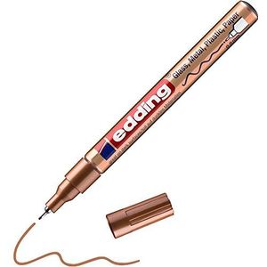 edding 780 glanslakmarker - koper - 1 verfstift - extra fijne punt 0,8 mm - verfpen voor glas, stenen, hout, plastic, papier - waterproof, hoge dekking