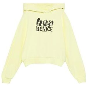 s.Oliver - Sweatshirt - Geel/Zwart - Capuchon - Normale Pasvorm