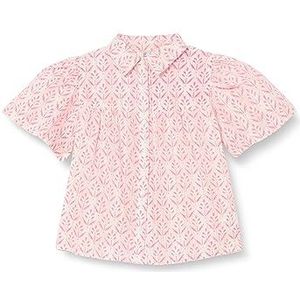 MIMO Meisjes (Kids) blouse met korte mouwen 26130134, Neon Pink, 122, neonroze, 122 cm