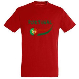 Supportershop T-shirt Portugal kinderen jongens, rood