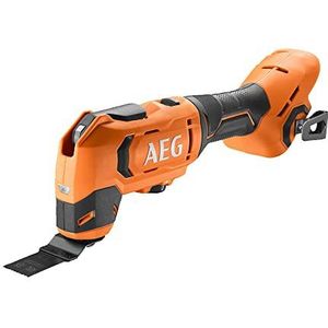 AEG - Multitool - Draadloos - Snijden van materiaal, Schuren, Polijsten, Zagen, Frezen, Strippen, Schrapen - 6 Snelheden - Softgrip Handvat - Batterij Pro18V - BMT18-0