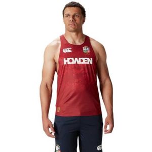 Canterbury Heren Britse en Ierse Lions Poly Singlet, Red Dahlia, 4X-Large