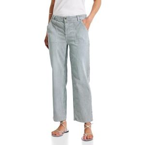 Street One - Gestreepte Jeans - Blauw - Dames