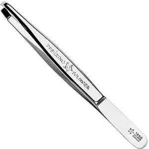 Pfeilring Pincet vernikkeld, gebogen, 9 cm