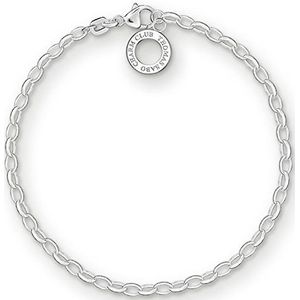 Thomas Sabo Dames bedelarmband Classic Charm Club 925 sterling zilver X0163-001-12, 15,50 cm, Sterling zilver, zonder steen