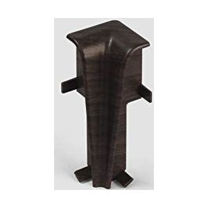 EGGER Binnenhoek plint hardhout donkerbruin voor eenvoudige montage van 60 mm laminaat plinten | inhoud 2 stuks | kunststof robuust | houtlook donkerbruin