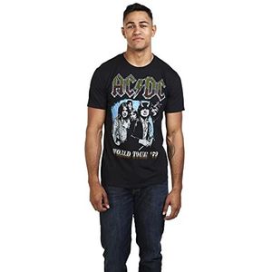 AC/DC Heren World Tour 79 T-shirt, Zwart, XXL