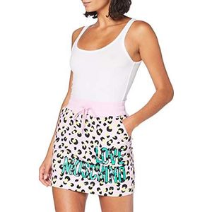 Love Moschino Dames Skirt_Allover Animalier Prints Rok, meerkleurig (P.leopard/roze 0015), 44