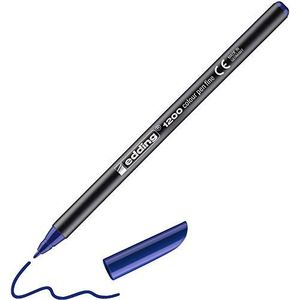 edding 1200 viltstift fijn - blauw - 1 stift - ronde punt 1 mm - viltpunt voor tekenen en schrijven - voor school of mandala