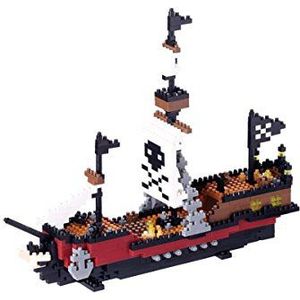 Nanoblock NBM-011 - piratenschip/piratenschip, minibouwsteen, 3D-puzzel, middenserie, 780 delen, moeilijkheidsniveau 5, voor experts