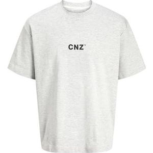 JACK & JONES Shirt 'CNZ'  grijs gemêleerd / zwart