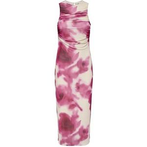 Only - Midi-Jurk - Allover Print - Ronde Hals - Zonder Mouwen