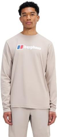 Berghaus Heren T-shirt met groot logo, taupe, 2XL