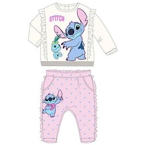 Disney 2-delige set van sweatshirt + broek voor baby's (3 tot 23 maanden), Lilo & Stitch, zacht en warm: sweatshirt + joggingbroek, gemengd patroon, voor meisjes en jongens, model DIS LIS
