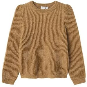 NAME IT Nkfnajamaj Ls gebreide trui voor meisjes, Kelp, 122-128 cm