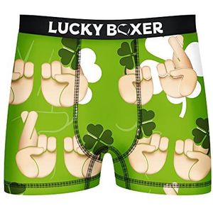 Lucky Boxer Heren Boxershorts, Rood, Uniform Lb001, M