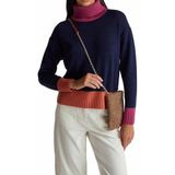 UNITED COLORS OF BENETTON Trui  donkerblauw / oranje / rosé