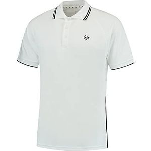 Dunlop Club Polo voor heren, sport, tennis, poloshirt, wit/zwart, wit/zwart, XXL